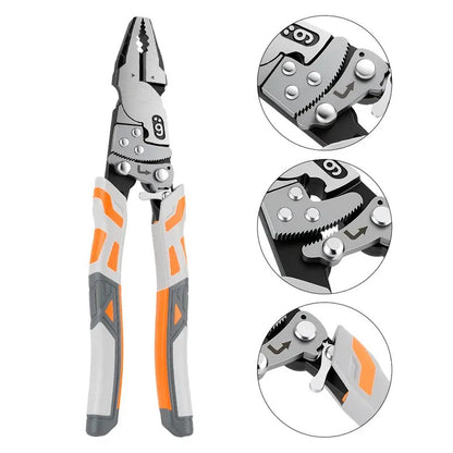 55-Steel Self-Locking Anti-Skid Ratchet Pliers, Heavy-Duty Wire Cutters & Holding Tool, Hands-Free Grip DIY Hardware for Automotive, Plumbing Projects, Durable Pliers & Pincers